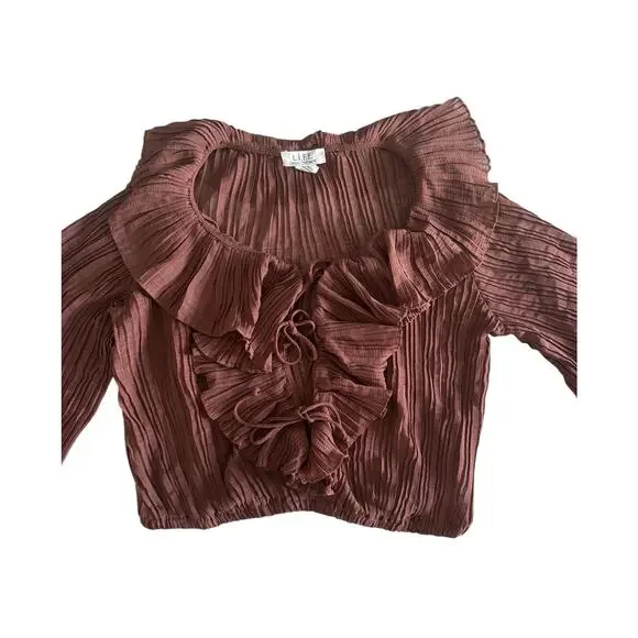 L.I.F.E LOVE IS FOR ETERNITY BILLOWY BOHO BLOUSE SIZE LARGE NWOT - Picture 2 of 7